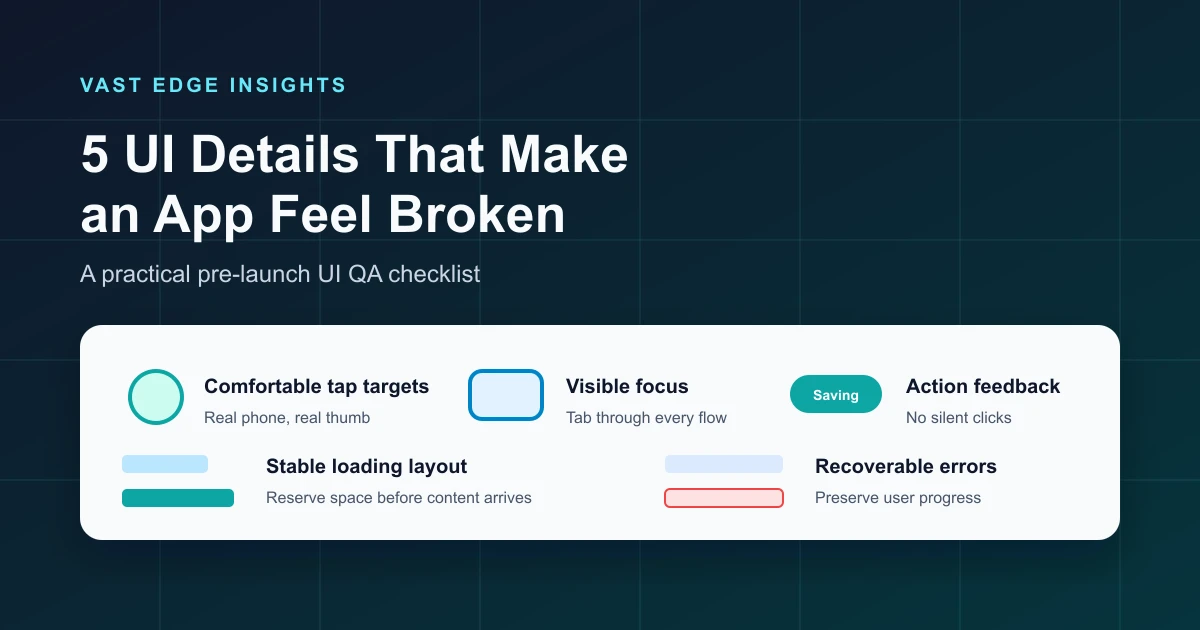 5 UI Details That Make an App Feel Broken (Even When It Works)